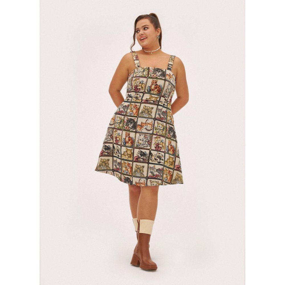 NWT Cider Cat Lover tapestry jumper dress - Picture 3 of 6